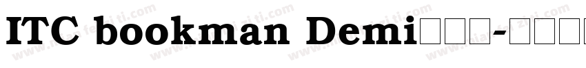 ITC bookman Demi半粗体字体转换